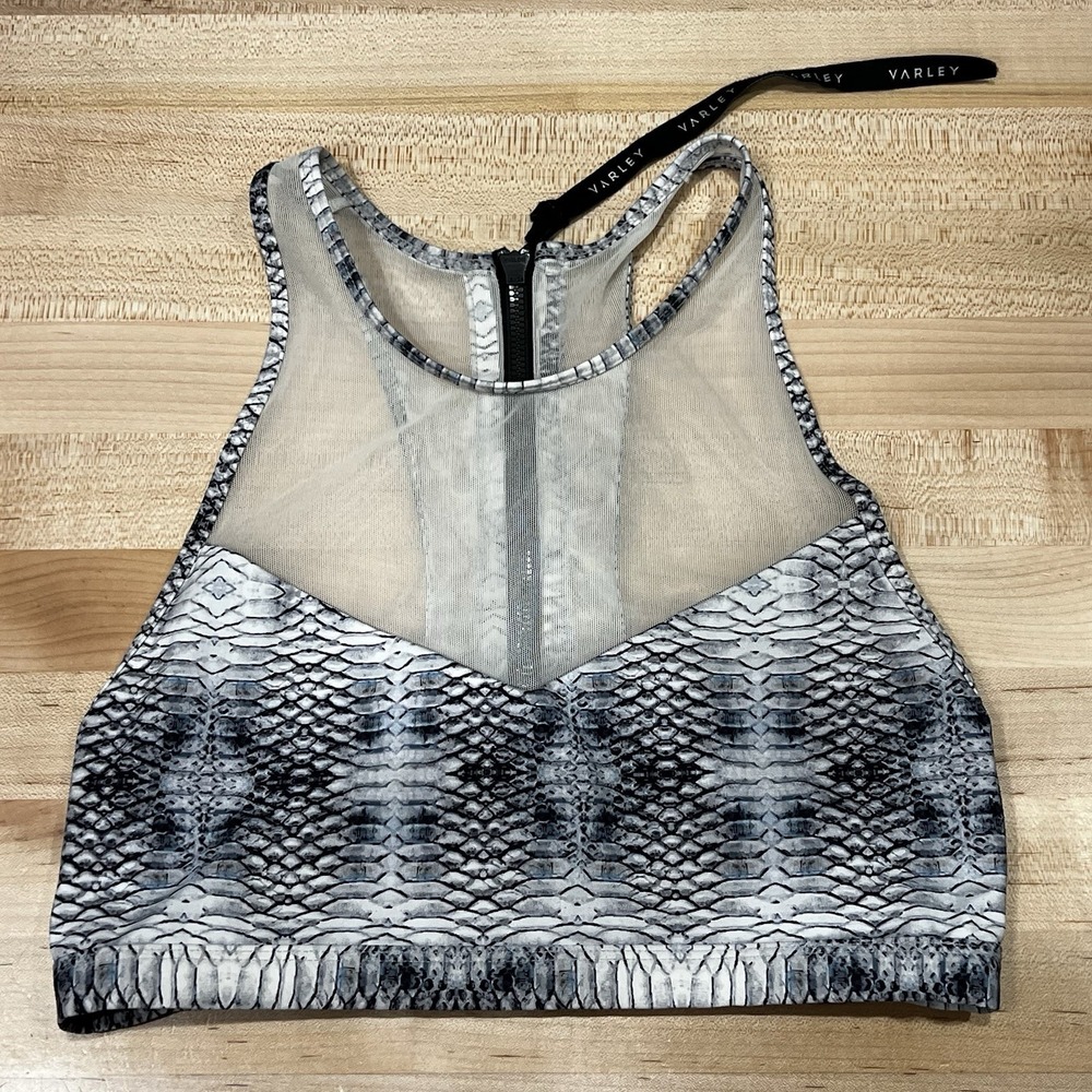Varley Sports Bra Snake Print Fitness Easy-Zip Women's Size Small
